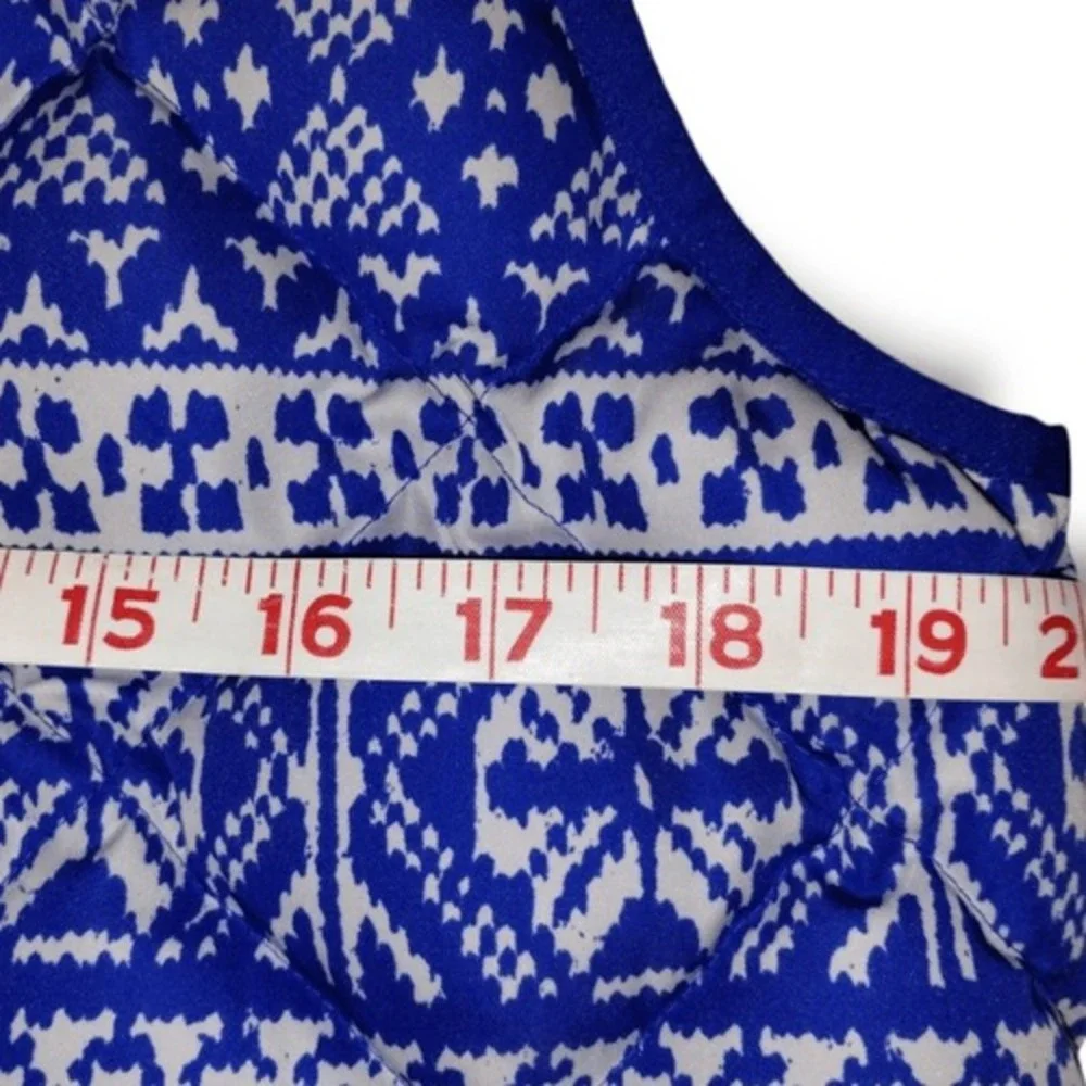 J Crew Womens Vest Sz Medium Fair Isle Button Front Insulated Ski Winter Outdoor